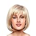 BLONDE UNICORN Blonde Bob Wig with Bangs Straight Human Hair Wigs for Women Daily Use