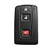 Dudely Replacement Shell Keyless Smart Remote Key Case Fob 2+1 Button for 2004-2009 Toyota Prius With Uncut Key Blade