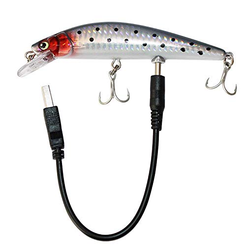 Gwfish Leurre Usb Led Vibrant Rechargeable, Appâts De Pêche Twitching Swimbait Rechargement Douce Vacillante Mini…