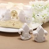 Fleur-de-Lis Ceramic Salt & Pepper Shakers (Set of 2)