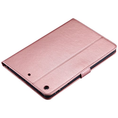 iPad Mini 2 Mini 3 Case, LittleMax(TM) Lightweight PU Leather Flip Stand Embossed Cat & Tree Case Smart Cover with Auto Wake/Sleep for Apple iPad Mini 3/2/1 [One Free Stylus Pen]-#2 Rosegold - Thumbnail 5
