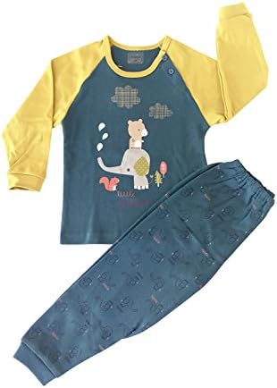 Criket Baby Boy's 2 Piece Soft and Light 100% Korean Cotton Pajama Set 24M Blue