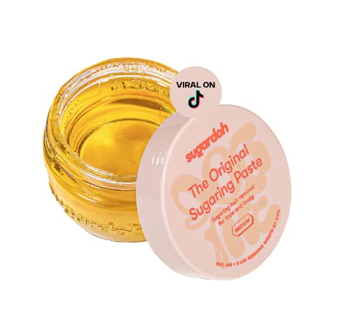 Sugardoh Face Sugar Wax TikTok Trend Items, Sugaring Hair Removal with Medium Sugaring Paste At Home Hair Remover For Women and Men Facial Tik Tok Must Haves 2022
