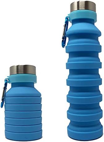 Herringbone Collapsible Water Bottle - BPA Free, Lightweight, Eco-Friendly - 20oz