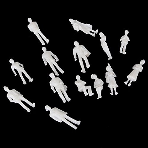 Ocamo New White Unpainted Architectural 1:100 Scale Model Figures Pack of 100