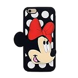 iPhone 6S Case, MC Fashion Cute 3D Polka Dots Minnie Mouse Protective Silicone Phone Case Compatible for Apple iPhone 6/6S (Minnie Mouse)