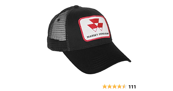 Black Massey Ferguson Tractor Logo Hat 