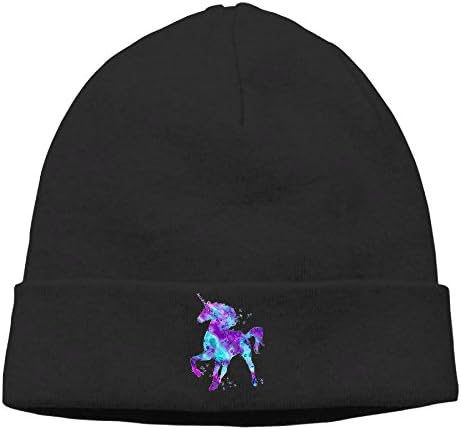 Galaxy Glittering Unicorn Beanies Caps Skull Hats Unisex Soft Cotton Warm Hedging Cap ,One Size