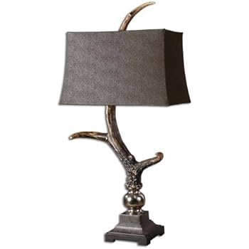 Uttermost 34-Inch Tall Stag Horn Table Lamp with Dark ...