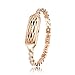 WOCOOL Compatible Fitbit Flex 2 Jewelry Swarovski Crystals Bangle 316L Metal Bracelet fit Flex 2 Bangle (Rosegold)