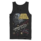 Star Wars Millennium Falcon Battle Mens Graphic Tank Top