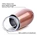 Wine Tumbler, Soft Digits Stainless Steel Stemless Wine Glass Tumbler, 12 oz Double Wall Vacuum Insulated Travel Tumbler Cup for Coffee, Wine, Cocktails, Ice Cream, Champagne - Rose Gold