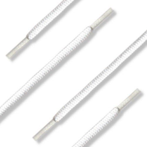 27" White Round Shoelace for Boy's shoes