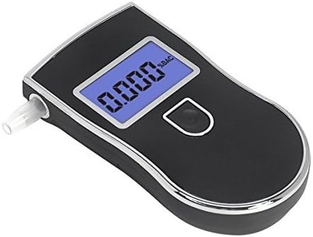 Breathalyzer, TOKI Highly Accurate Result and Fast Respond Speed Alcohol Tester with Semi-conductor Sensor, Professional Digital Breath Analyzer with LCD Digital Display Blue Backlight and 5 Mouthpiec