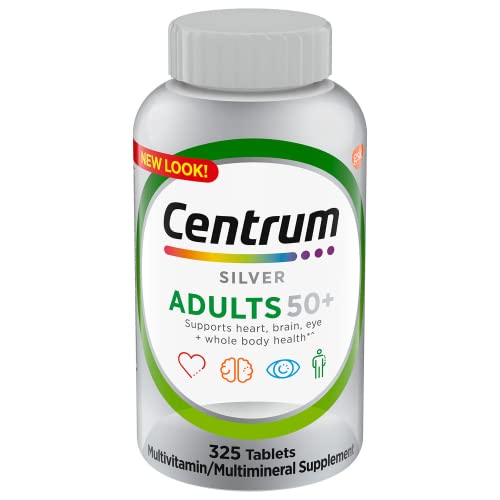 Centrum Silver Adult 50 Plus Daily Multivitamin Tablet 325 Count ...
