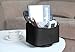 HofferRuffer Elegant Spinning Remote Control Holder, Remote Controller Holder, Remote Caddy, Media Storage Organizer, Spinning Remote Control Organizer, 7.3X 5.5 x 6 inches, Nice Black PU Leather
