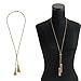 Luxurious Double Tassel necklace Gold Plated Long Design gift necklace