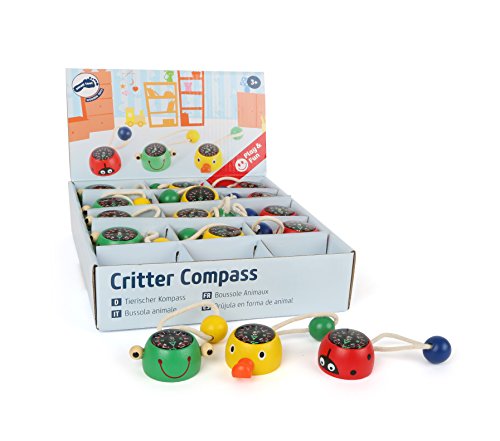 small foot 10701 Kompass aus Holz im Tierdesign, kleine Schnur zum sicheren Befestigen an Handgelenk oder Taschen, ideal auch für unterwegs – Bild 4