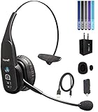 VXi BlueParrott B350-XT Bluetooth Headset with 96% Noise Cancellation Bundle with Blucoil USB Wall Adapter, and 5-Pack of Reusable Cable Ties