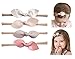 California Tot Rabbit Ears Faux Leather Bow–Stretch Headbands for Baby Toddler Girls, Set of 4 (Boutique Set)