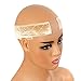 VTAOZI Lace Wig Grip Band New Velvet Adjustable Wig Comfort Band Non Slip Elastic Wig Grip Headband with Lace Part for Women (Beige)