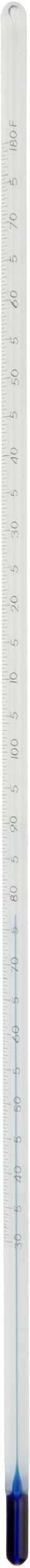 H-B DURAC Plus ASTM Like Liquid-in-Glass Thermometer; 15F / Low Softening Point, Total Immersion, 32 to 180F, Organic Liquid Fill (B60750-1100)