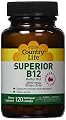 Country Life, Superior B12, Berry Flavor, 3000 mcg, 120 Sublingual Lozenges