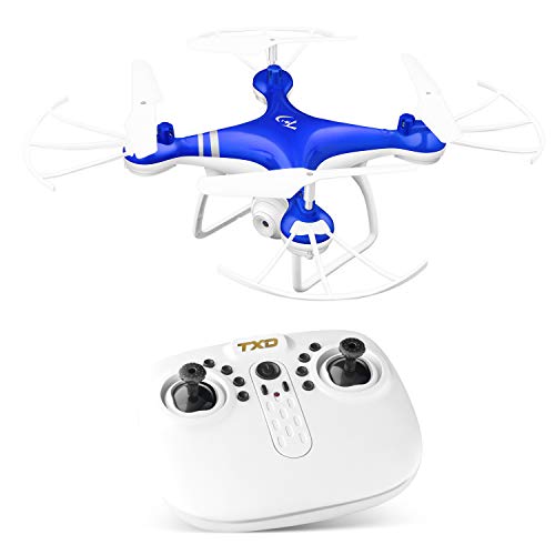 TXD-8S Drones with Camera 720P,Original RC WiFi 3D Flips WiFi FPV Real-Time Quadcopter Drones for Kids Adults Beginners (Blue)