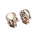 ELBLUVF Alloy Rose Gold Plated Skull Rhinestone Studs Earrings