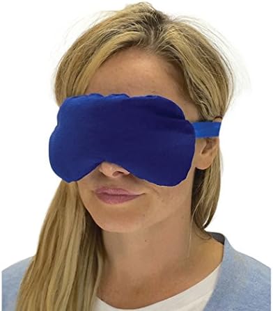 SENSACARELavender Eye Mask - Weighted Eye Mask for Relaxation and Yoga - Cold Therapy Eye Masks for Women, Men - 1 Eye Mask Blue