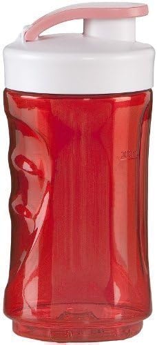 300ml Drinking bottle, Replacement bottle for Smoothies + Smoothie maker usuable, lockable spare container (red)