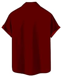 Bowling Shirts for Men Short Sleeve Funny Built in