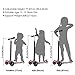 Hikole Scooter for Kids, Kick Scooter for Toddlers Girls & Boys with LED Light Up Scooters Wheels, Adjustable Height Scooter for Children Ages 4-12 Max Load 50KG