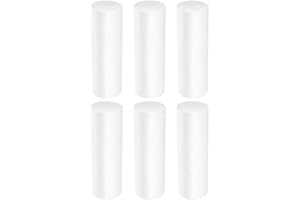 ABOOFAN Foam Cylinders for Crafts 6pcs White Foam Cylinders Shape Craft Foam Sticks Modeling DIY Crafts Polystyrene Cylinder Painting Cylinders Chritstmas Ornament 12.5cm*3.5cm