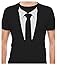 Printed Suit and Tie Tuxedo Shirts for MenFunny Wedding Bachelor Party Halloween Costume Mens Tux Shirt Medium Black