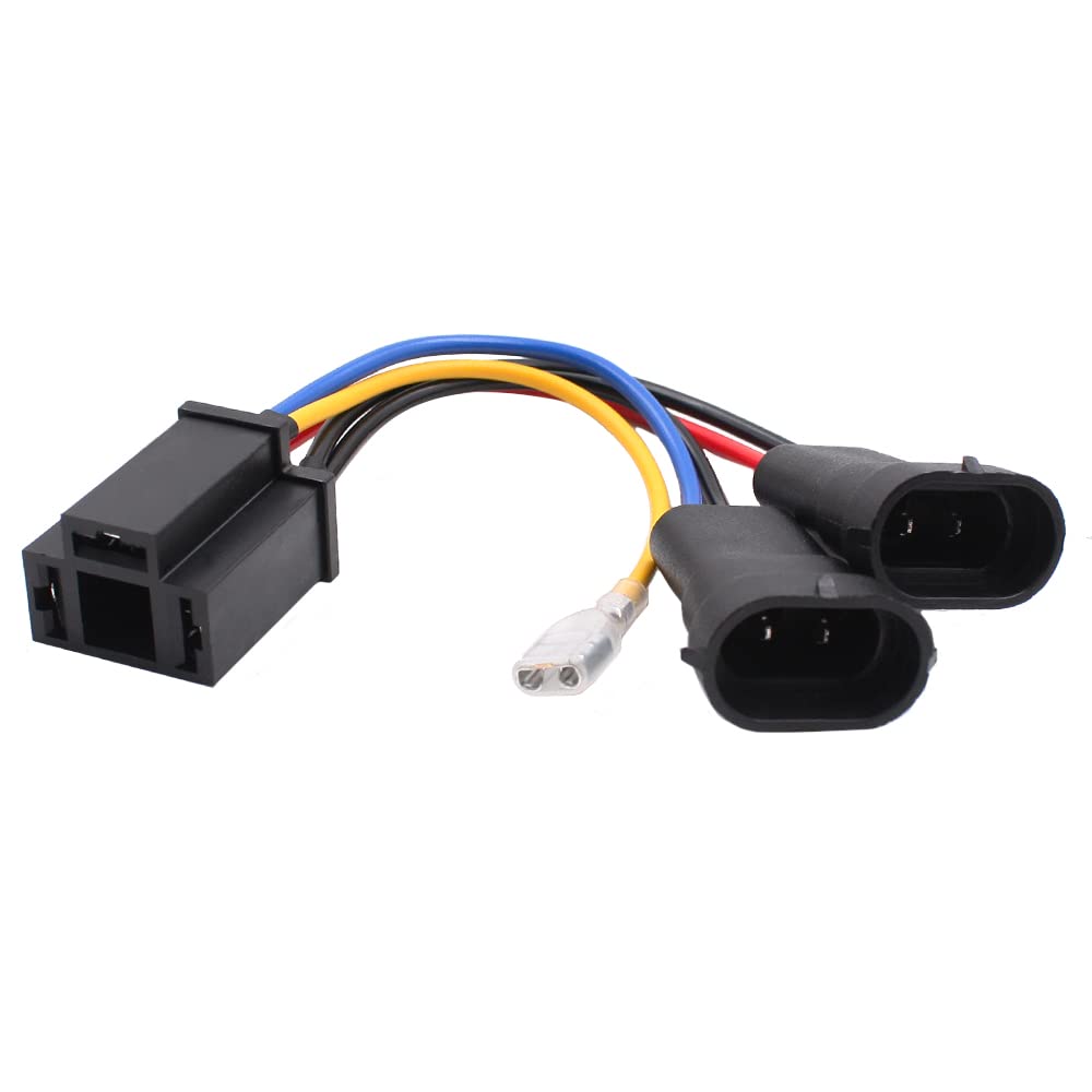 Photo 1 of For 2014-2023+ Street Glide Road King Headlight Dual Beam Adapter h4 to h9/h11 Dual Beam Headlight Splitter Harness Adapter for Dual Beam Headlights H4 to H9/H11 With DRL Wire