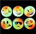 Flashing LED Light Up Toys, Emoji Rings, 24 –Pack, 2 Dozens