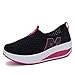 SAGUARO Ladies Soft Toning Rocker Shoes Womens Mesh Sports Tennis Shoes Slip on Wedges Platform Shoes Lightweight Fitness Walking Shoes