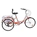 DoCred Adult Tricycle Trike 7 Speed Three-Wheeled Bike, 26 Inch Adult Tricycles Cruiser Bikes w/Low Step-Through Aluminum Frame Wide Handlebarthumb 4