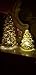 Gold Led 3 Piece Mercury Glass Christmas Tree Set with Daily Auto Timer