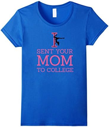 Womens Funny Pole Dancer T-shirt, Stripper, Hot Mom by Zany Brainy Small Royal Blue