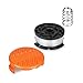 Deyard Trimmer Spool for BLACK + DECKER Autofeed System Replacement Durable AF-100 String Trimmer Edger, 30ft 0.065 inch Line String Trimmer (6 Replacement Spool, 1 Spool Cap, 1 Spring)