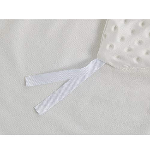 RelaxBlanket 48''x72'' Duvet Cover for Weighted Blanket | Premium Super Soft Minky Dot | White - Thumbnail 7