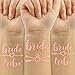 Rose Gold Bachelorette Party Decorations Kit, Konsait Bridal Shower Favor Supplies Gift Hen Party Bachelorette Accessories| Metal Rhinestone Tiara | Bride to Be Sash Metallic Team Bride Tattoos