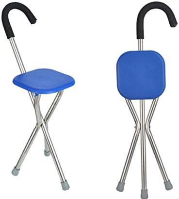 jiaminmin Three-Legged Crutches Stainless Steel Crutches Stools Can Sit With Whe Old Man Walking Stick Stool Walker Folding cane The All-Terrain Cane Freedom Edition Folding the tripod Folding 1only