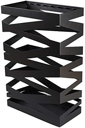 傘立て高容量鉄アートオフィス傘収納ラックホテル銀行傘棚アート傘バケット 40xx61cm 色 ブラック Color White