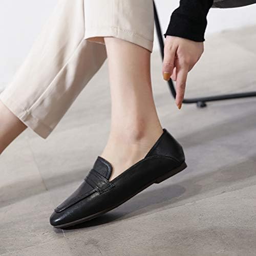 シュウアン ホーム キッチン レディース ジュエリー モカシン フラット ローファー 靴 柔らか 大型家電 履きやすさ抜群 スリッポン パンプス ローヒール カジュアル レザー シューズ 運転靴 フラットシューズ スクエアトゥ シンプル 革靴 2way 通勤 B085lbyhfy