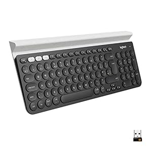 Logitech K780 Multi-Device Wireless Keyboard for Windows, Apple android or Chrome, Wireless 2.4GHz and Bluetooth, Quiet…