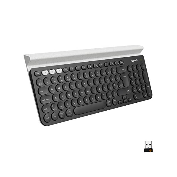 Logitech K780 Multi-Device Wireless Keyboard for Windows, Apple android or Chrome, Wireless 2.4GHz and Bluetooth, Quiet…