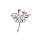 Elegant Jewelry Gold-tone Dress Dancing Girl Ballerina Dancer Ballet Dance Women Brooches Wedding Pins